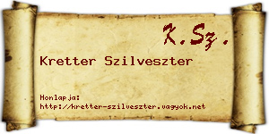 Kretter Szilveszter névjegykártya